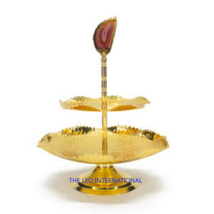 Metal <b>Gold</b> Plated Decorative Cake Tray Cake Holder Luxury High Quality Cake Stand for Wedding <b>Kitchen</b> Party Decoration - Product Image 1