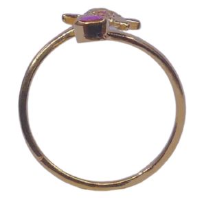 925 Sterling Silver Gold Plated Ruby Diamond <b>Ring</b> - Product Image 6