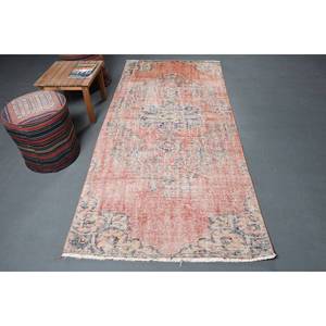 Alfombra Kilim de lana Vintage, Patchwork rojo y Beige, 3,8x8,6 pies, respaldo de látex, área grande para entrada, pasillo Rectangular, 9x12 pulgadas - Product Image 1