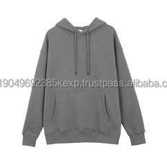 Sudadera con capucha de algodón con logotipo personalizado para hombre, ropa, sudadera con capucha extragrande unisex, sudadera orgánica - Product Image 3