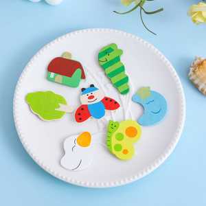 Lot de 12 aimants de réfrigérateur en bois au design animalier moderne, autocollants magnétiques personnalisables de taille moyenne pour la maison ou comme cadeau - Product Image 4