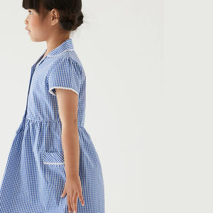 Nouveauté Uniformes scolaires vichy en pur coton bon marché de style américain pour filles - Product Image 3