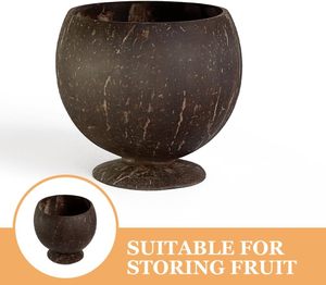Tazón de cáscara de coco natural de alta calidad con base, vajilla sostenible para restaurantes, venta directa de fábrica de Vietnam al por mayor - Product Image 6