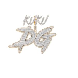 Ice Out VVS Moissanite Diamant Taille Ronde Jaune Or Blanc Hip Hop Bijoux Pendentif Pour Homme Argent Sterling 925 - Product Image 4