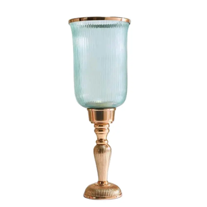 Ensemble de deux bougies chauffe-plat de bonne qualité Bougeoir Design unique en métal et verre pour la décoration de table - Product Image 4