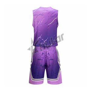 2025 Conjunto de camiseta de baloncesto deportivo de verano personalizado de secado rápido de talla grande técnica de sublimación impresa de poliéster suelto para - Product Image 2