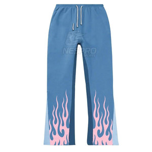 Best Selling Custom Logo Hooded Casual Solid Puff Printed Two-Piece Tracksuits 100% Cotton Eco-Friendly Long <b>Sleeves</b> - Product Image 3