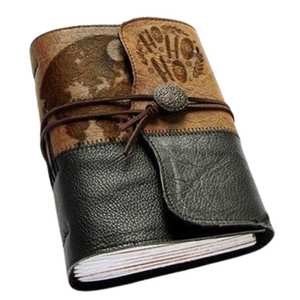 Journal en cuir d'emballage personnalisable avec fermeture ouverte de style décontracté portable coutures solides et papier rechargeable - Product Image 3