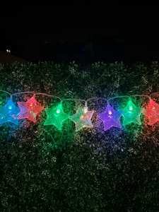 16 LED Iridescent Magic Acetate <b>Star</b> String <b>Lights</b> Waterproof <b>Christmas</b> Decorations IP44 Plastic Material AC 110V Wall Plug - Product Image 6