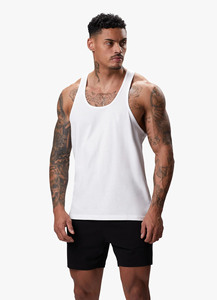 Wholesale Bodybuilding Muscle Fit Workout Fitness Sportswear <b>Vests</b> Athletic <b>Stringer</b> Solid Racerback Gym Wear Tank Top For Men - Product Image 5