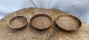 Handmade <b>Walnut</b> Wood Bowl Set of 3 Premium Bowls for Snacks Dried Fruits and Home Decor Elegant Brown Texture - Product Image 3