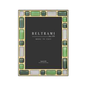 Marco de Fotos Rectangular de Diseño Italiano Moderno Beltrami, Estructura de Madera Plateada, Impresión Digital Ecológica en 4 Colores - Product Image 1