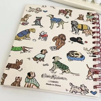 Livre d'autocollants en spirale réutilisable - Album vierge A5 à motifs de dessins animés et floraux pour enfants et adultes - Personnalisable