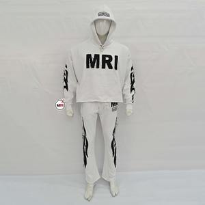 Chándal de alta calidad para mujer, chándal holgado, sudadera 100% de algodón con capucha, traje para correr para hombre, pantalones de chándal acampanados y chándal con capucha - Product Image 1