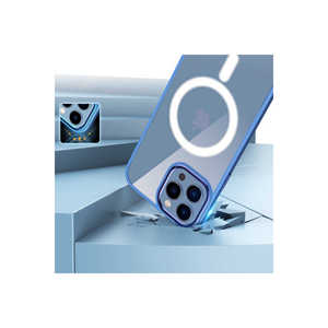 Coque en silicone chromé bleu marine Netzy compatible MagSafe pour iPhone 13 Pro Max, forme rectangulaire, style Ins, transparente - Product Image 5