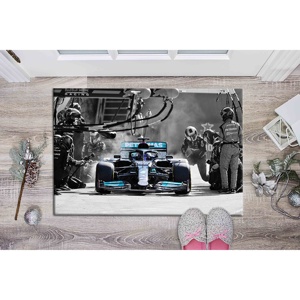 Tapis imprimé : Mercedes Bolid, Gym, Lewis Hamilton, Classique, Épais, F1, Escalier, Man Cave, Tapis en chenille - Product Image 5