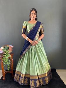 Modern Design Embroidery Work Wrinkle Free Quick Dry Reversible NEETA CREATION All Seasons Silk <b>Lehenga</b> <b>Choli</b> <b>Women</b> Party Wear - Product Image 4