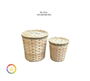 Cesta de té grande de bambú con tapa, contenedor de almacenamiento ecológico tejido a mano para té, café y artículos para el hogar - Product Image 4