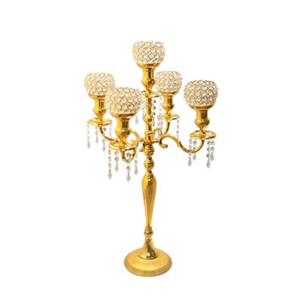 Candélabre à 3 bras en métal de conception étrangère pour la décoration de fête et d'événement à la maison pièce maîtresse en métal pur disponible en gros - Product Image 6