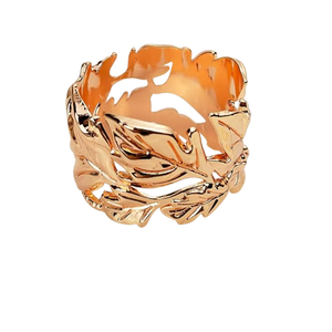 Admirable Design Home Décoration de table Rond de serviette Grande qualité Maille d'or Anneaux de serviette faits à la main Cravate de tissu Prix le plus bas - Product Image 4