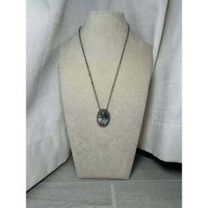 White Buffalo & Sterling Silver Necklace Navajo-<b>Crafted</b> Cultural Collectible Jewelry - Product Image 3