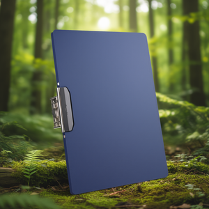 Porte-documents DURASWING DIN A4 en polypropylène, couverture arrière bleu foncé et clip graphite, durable - Product Image 3