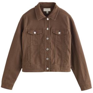 Custom Women Vintage Denim Jacket Makers Elegante Casual Prendas de abrigo Proveedores de moda Vendedores de moda Ropa al por mayor - Product Image 1