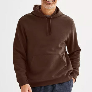 Sweat-shirt à capuche ample à manches longues en coton polaire Prix de gros pour hommes bonne qualité couleur unie impression vierge décontracté personnalisé - Product Image 5