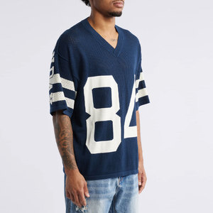 Camiseta deportiva holgada con cuello en V, cómoda y transpirable, camiseta deportiva con cuello en V, costuras reforzadas, camiseta deportiva con cuello en V - Product Image 3