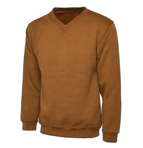 Vente en gros de sweat-shirt à col en V pour hommes de haute qualité en coton éponge française personnalisé épaule basse taille plus léger - Product Image 5