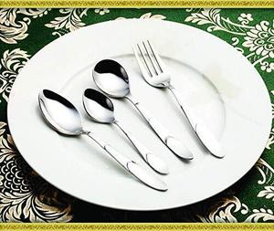Juego de cubiertos de acero inoxidable de primera calidad, elegante y duradero para cada comida, juego completo de cubiertos de acero inoxidable - Product Image 2