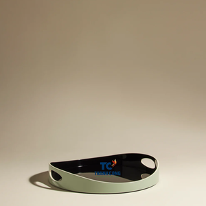 Plateau de service en bois laqué fait à la main de meilleure qualité plateaux de service de couleur les plus récents pour la vaisselle de restaurant alimentaire Fabriqué au Vietnam - Product Image 3