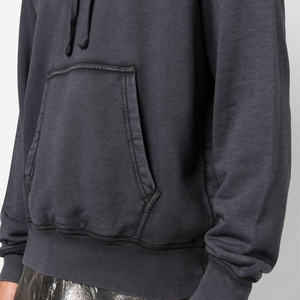 Sweat à capuche personnalisé pour homme, délavé à l'acide, déchiré, 200 g/m², style vintage vieilli, coupe droite, court, hiver, 100 % coton molletonné - Product Image 6