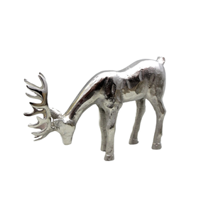 Meilleures ventes de vaisselle personnalisée décorative faite à la main en aluminium de Noël Rein Deer Rough Nickel Finish pour décorations de vacances - Product Image 2