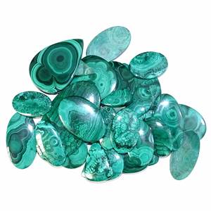 A-one Qualité 100% Malachite Naturelle Pierres Précieuses Lâches Produit Lisse Malachite Cabochon Pierres Précieuses pour la Fabrication de Bijoux - Product Image 6