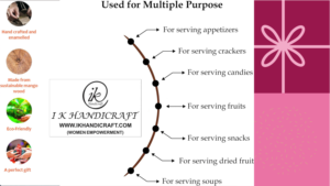 Juego de bandejas de madera de mango sostenible al por mayor, 4 cuencos, 1 bandeja para servir, precio bajo, gran oferta, juego de regalo de fiesta reciclable, vacaciones - Product Image 5