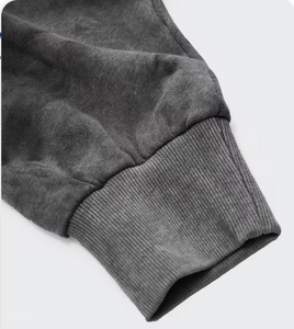 Sweat à capuche d'hiver en molleton de coton épais délavé à l'acide pour homme, coupe ample, haute qualité, services OEM, couleurs personnalisées, 2 pièces, respirant - Product Image 4