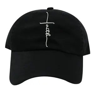 Ink Stitch Faith Christian Logo Baseball Cap Cotton Fabric Unstructured Form High Quality Outdoors Activites Usage Vietnam Hat