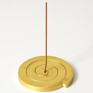 Elegante Porta Incienso en Espiral Dorado, Moderno Soporte para Aromaterapia, Hogar, Oficina, Spa, Meditación, Quemador de Incienso Minimalista, Religioso - Product Image 1