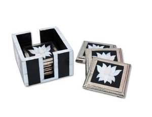 Juego de Posavasos de Alta Gama con Incrustaciones de Hueso, Novedad, Posavasos Decorativos para Bebidas, para Minoristas de Arte y Decoración y Proveedores de Hostelería - Product Image 6