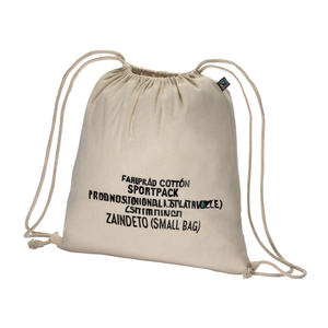 Zainetto FAIRTRADE in Cotone con Coulisse, Sostenibile, Promozionale (Borsa Piccola) - Product Image 3