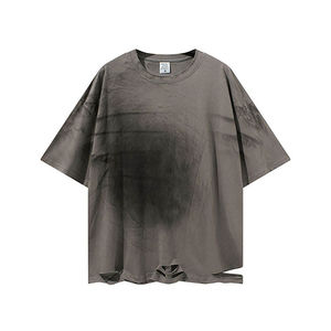 T-shirt unisexe d'été à manches courtes pour hommes, à séchage rapide, surdimensionné, à épaules tombantes, en gros 100% coton - Product Image 5