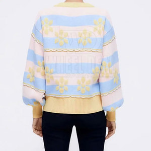 Wholesale Women's Long Sleeve <b>Cardigan</b> <b>Sweater</b> Open Front <b>Cardigan</b> Button Loose Outerwear <b>Cardigan</b> <b>Sweater</b> - Product Image 3