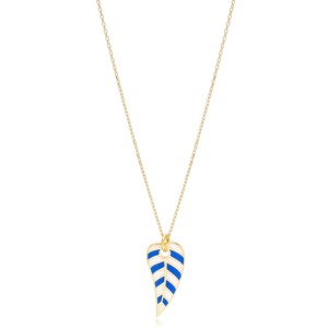 Trendy Enamel Leaf Design Summer Shape <b>Charm</b> Necklace Pendant Turkish Handmade Wholesale 925 Sterling <b>Silver</b> Jewelry - Product Image 1