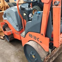 Compacteur vibrant à double tambour HAMM HD10 d'occasion, poids de travail 3 tonnes, moteur diesel, marque allemande d'origine