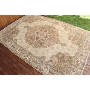 Turkish Vintage Runner Rug 0.6x10 ft, <b>Brown</b> <b>Wool</b> Rug - Product Image 2