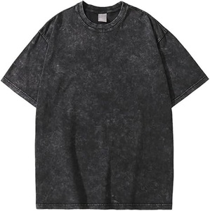 Vintage Stone Wash Bleach camiseta gradientes Sun Faded hombres 100% algodón al aire libre personalizado Fade camisetas de gran tamaño cuello redondo secado rápido - Product Image 4