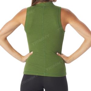Top corto de algodón personalizado para mujer, ropa de gimnasio activa, chaleco de Yoga para entrenamiento, camisetas sin mangas, Jersey corto con estampado informal, entrenamientos de verano e invierno - Product Image 2