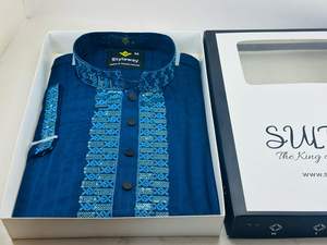 Vêtements de mode Punjabi traditionnels en laine à double boutonnage respirants grande taille pour hommes du Bangladesh - Product Image 5