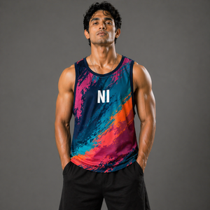 เสื้อกล้ามออกกำลังกายผู้ชาย ผ้าฝ้าย ระบายอากาศ น้ำหนักเบา เหมาะสำหรับฤดูร้อน เสื้อผ้ากีฬาฟิตเนส ขายส่ง - Product Image 4